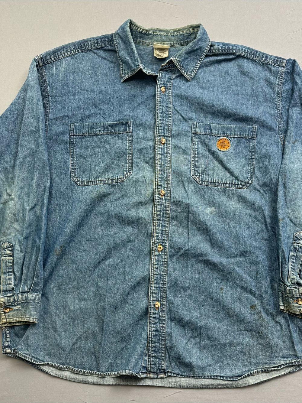 Vintage Disney Blue XL Denim Shirt Tigger Winnie the Pooh Adult Unisex